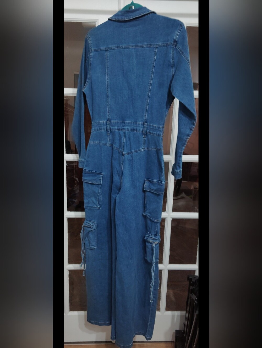 Denim Utility Jumpsuit - Blue (NWT) Size M ๐ฎโ๐จ๐ฅ๐ซฐ๐พ - Picture 3 of 4